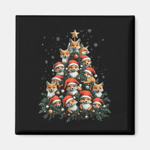 Íman Raposa Engraçada Raposas de Natal Xmas Árvore Rapo