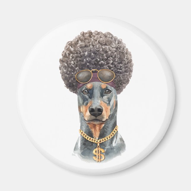 Íman Rapper Doberman Cóteo (Frente)