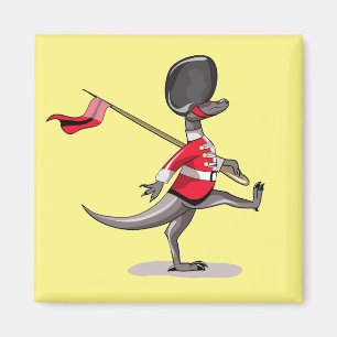 Íman Raptor Vestido Como Guarda Britânica.