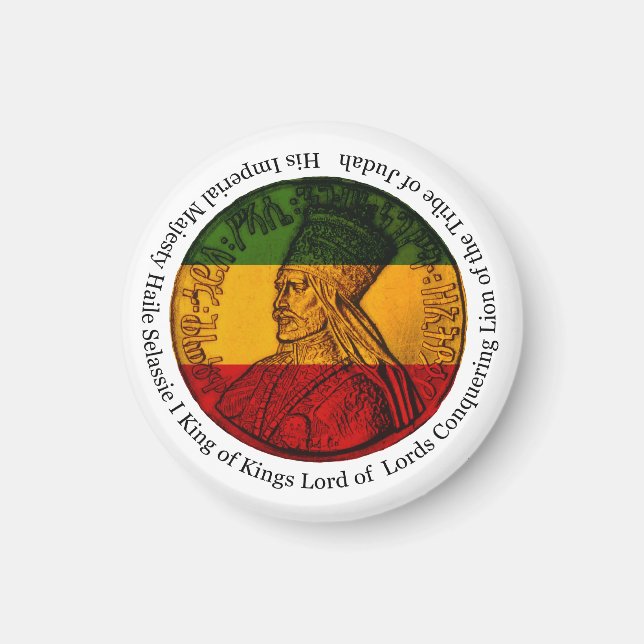 Íman Rasta Leão Conquistador de Judá Sua Majestade Ímã (Frente)