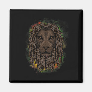 Íman Rasta Lion Com Dreads - Mostre Seu Orgulho E Regga