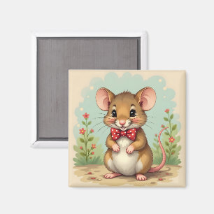 Íman Ratinho fofo e adorável com gravata