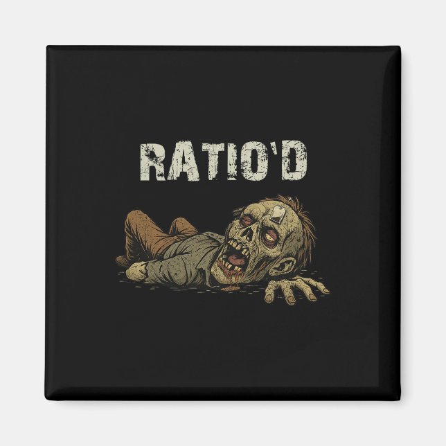 Íman Ratio'd Teag Meme Engraçado Zumbi Npc Ratioed Game (Frente)