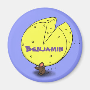 Íman Rato bonito com ilustração dos desenhos animados