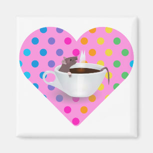 Íman rato de café do coração
