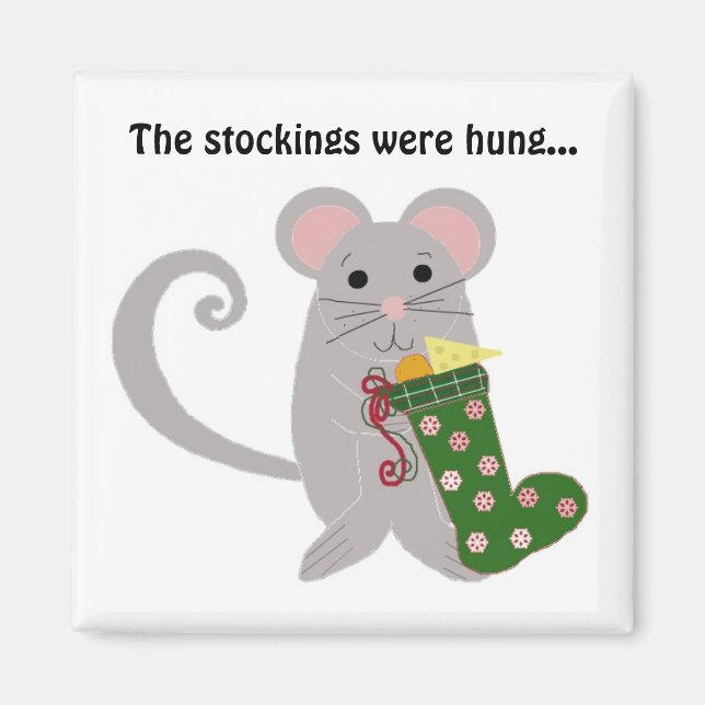 Íman Rato De Natal Com Queijo (Frente)