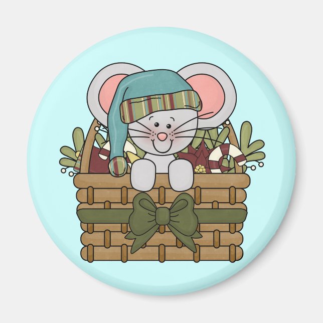 Íman Rato do Natal na cesta (Frente)