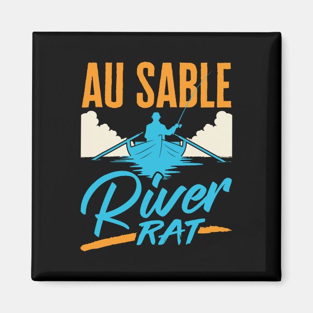Íman Rato do Rio Au Sable Caiaque Canoagem Pesca Barco (Frente)