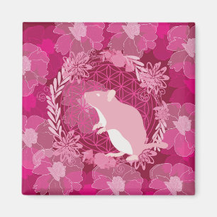 Íman rato,flor da vida, rosa, mandala,zen,chakra,padrão