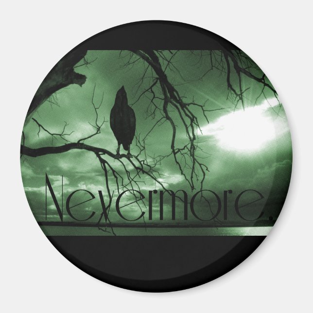 Íman Raven - Árvore de raios solares - Verde (Frente)