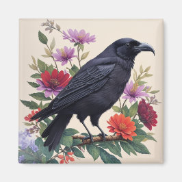 Íman Raven Colorful Floral Art