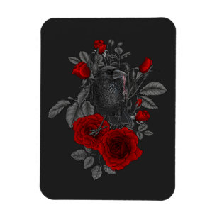 Íman Raven com a chave e os rosas
