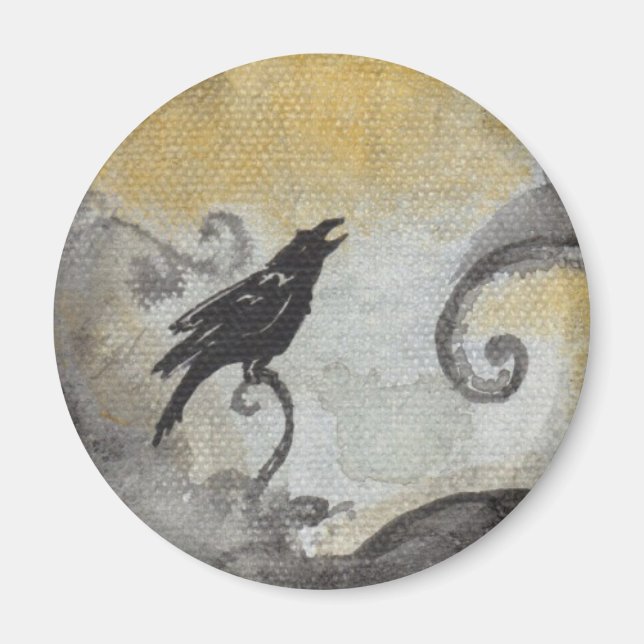Íman Raven em Laranja Swirls (Frente)