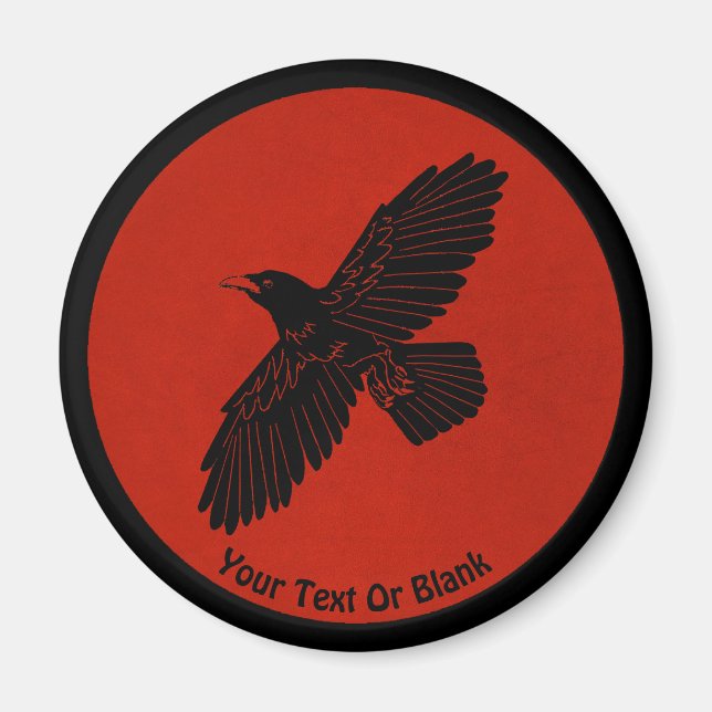 Íman Raven Em Vermelho (Frente)