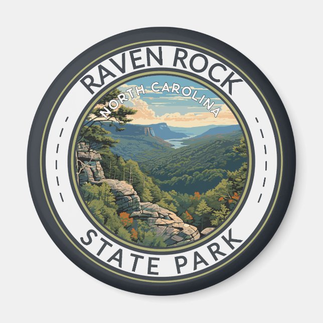 Íman Raven Rock State Park North Carolina Viagem Crachá (Frente)
