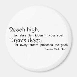 Íman Reach high dream deep confidence quote inspiring