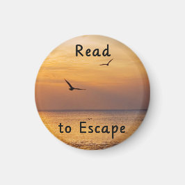 Íman Read to Escape Magnet | Book Lover Reading Quote