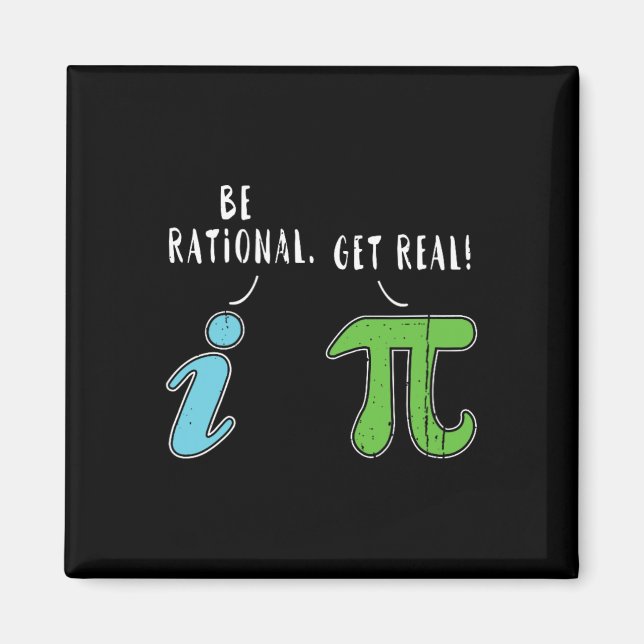 Íman Real Be Rational Engraçado Math Memth Nerd Pi Day (Frente)