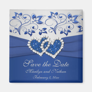 Íman Real Blue e Silver Weding Favor Magnet