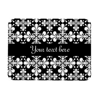Íman Real Damask preto-e-branco