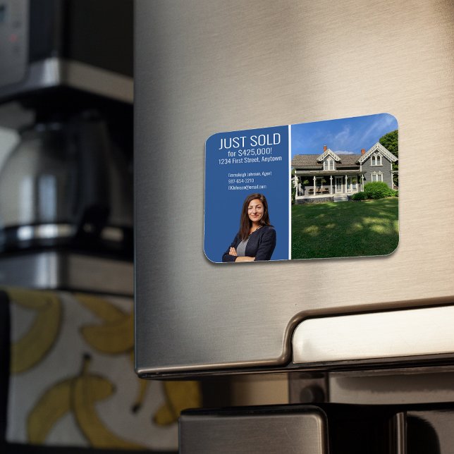 Íman Real Estate Direct Mail Modern Blue (Criador carregado)