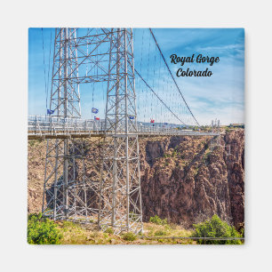 Íman Real Gorge Bridge Side View Square Magnet