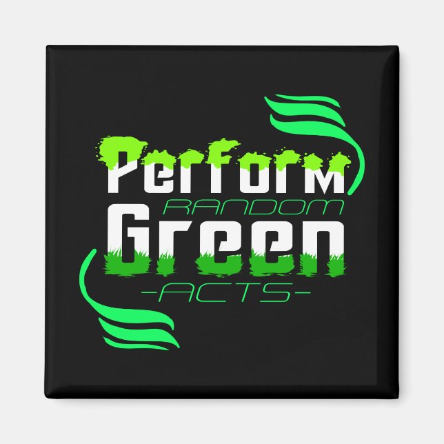 Íman Realizar Atos Verdes Aleatórios Ação Climática (Frente)