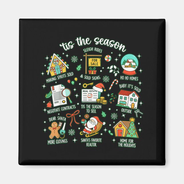 Íman Realtor Christmas Realtor Christmas Real Estate Ch (Frente)