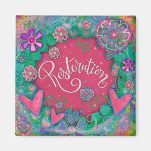Íman Reativação Diversão Rosa Inspirividade Moderna Flo
