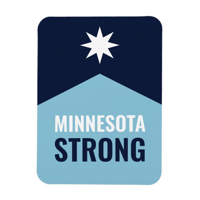 Íman Rebelde de Minnesota Nova Bandeira do Estado (Vertical)