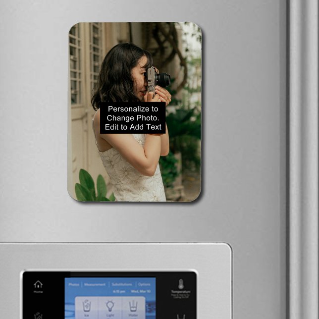 Íman Rec de Slogan Personalizado do Nome do Trabalho de (Custom Personalized Photo Artwork Name Slogan Rec Magnet)