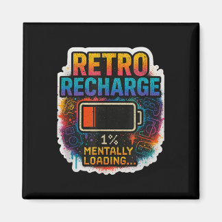 Íman “Recarga Retro – Carregando Mentalmente…” 
