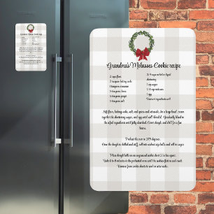 Íman Receber Keepsasakies Natal Cookies xadrez verde ve