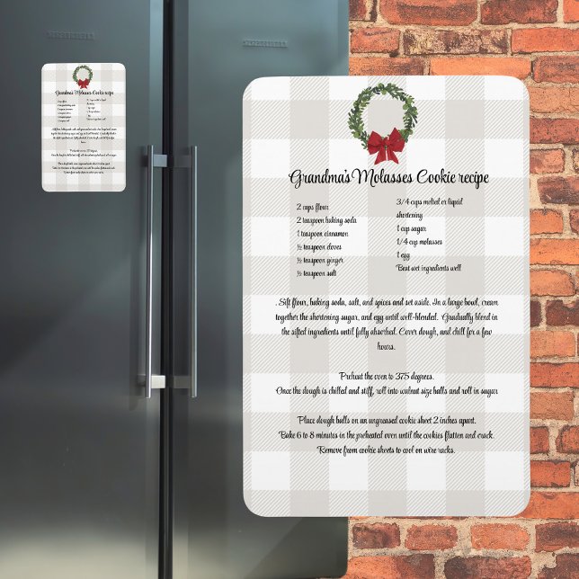 Íman Receber Keepsasakies Natal Cookies xadrez verde ve (Criador carregado)