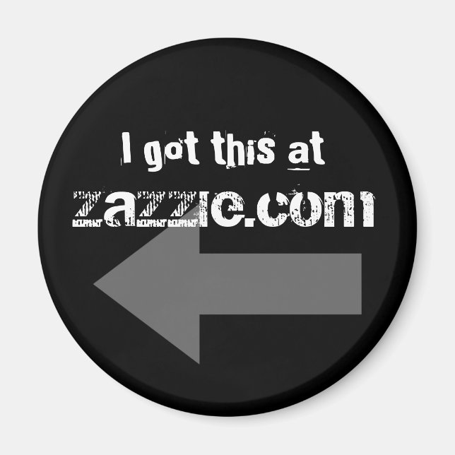 Íman Recebi isto em Zazzle.com (Frente)