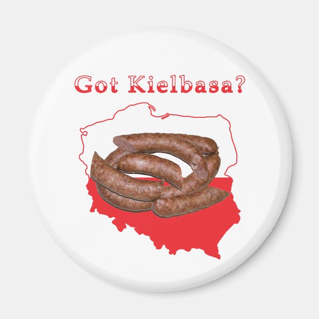 Íman Recebi o mapa polonês de Kielbasa (Frente)