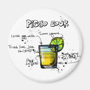 Íman Receita ácida do cocktail de Pisco