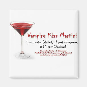 Íman Receita da bebida de Martini do beijo do vampiro