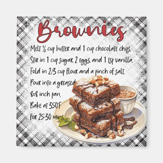 Íman Receita de Brownies (Frente)