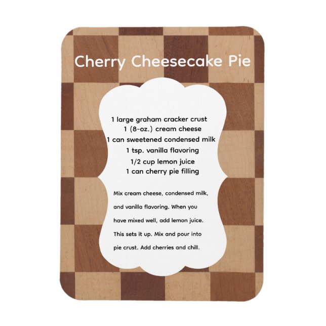 Íman Receita de Cheesecake de Cereja (Vertical)