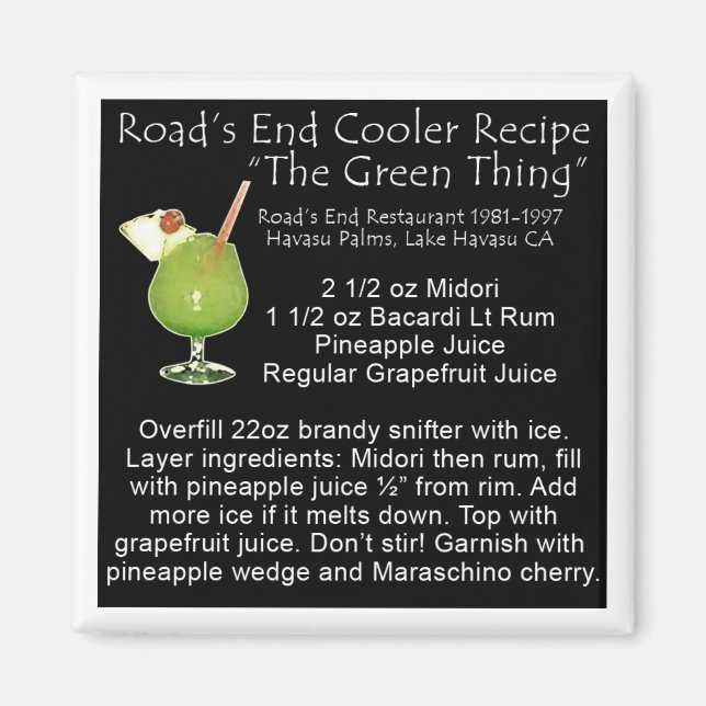 Íman Receita de Coisa Verde (Frente)