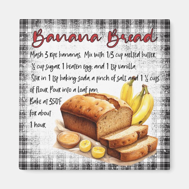 Íman receita de Pão de Banana (Frente)