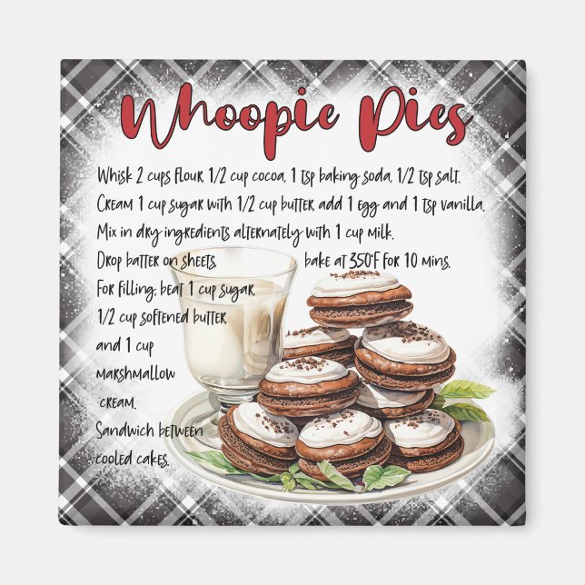 Íman Receita de Whoopie Pies (Frente)
