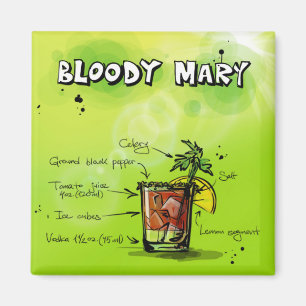 Íman Receita do Bloody Mary - presente do cocktail