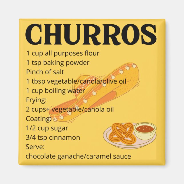 Íman Receita simples Churros (Frente)