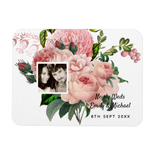 Íman Recém-casados Blush Roses Rosa FOTO Botânica