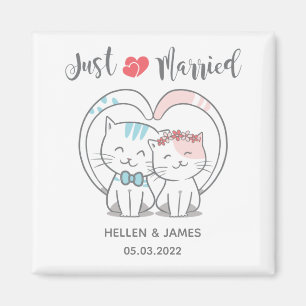 Íman Recem casados Cat Wedding