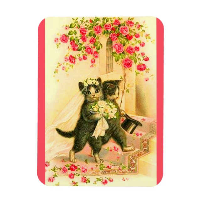 Íman recém-casados com gatinho (Vertical)