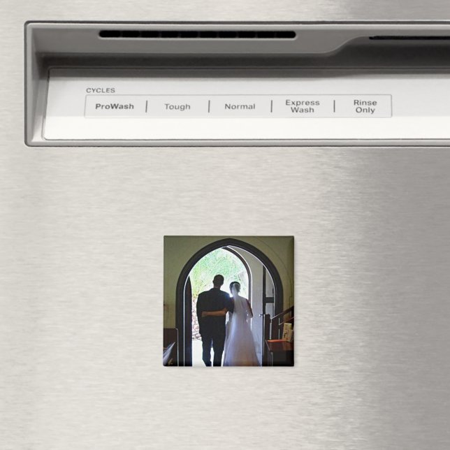 Íman Recem casados Deixando Foto Personalizada Da Igrej (In Situ (Dishwasher))