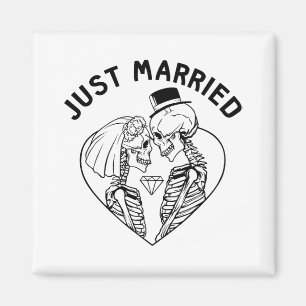 Íman Recém-Casados Noiva Noivo Casal Esqueleto Hallowee